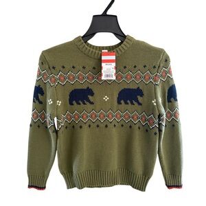 NWT Cat & Jack Bear Sweater